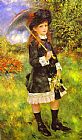 Young Girl with Parasol (Aline Nunes) by Pierre Auguste Renoir